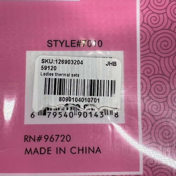 Womens Cotton Waffle Knit Thermal Underwear Stretch Shirt Pant Set Purple Size S - Picture 4 of 8